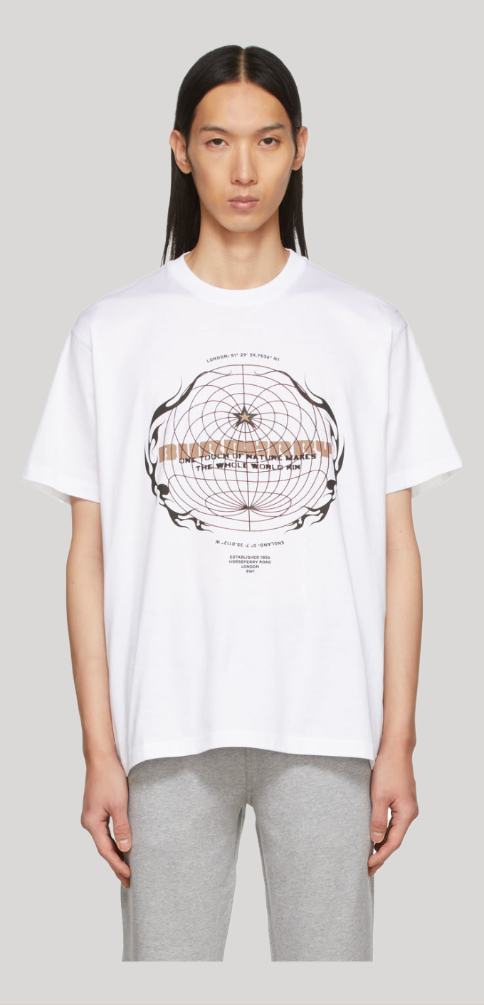 BURBERRY GLOBE GRAPHIC T-SHIRT